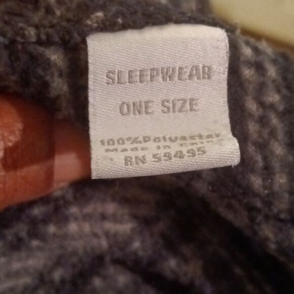 Perry Ellis Portfolio Mens Gray Plaid Bath Robe OS - Picture 5 of 5